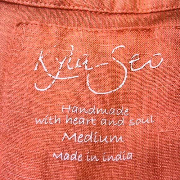 Kyla Seo Ezra Linen Tunic. Size Medium. - Picture 11 of 14